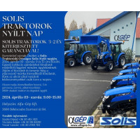 SOLIS traktor nyílt nap
